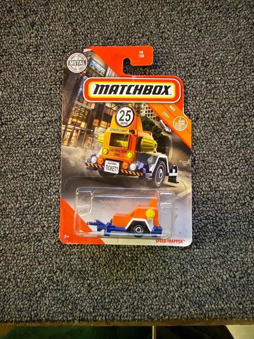 Matchbox Speed Trapper MBX City 98/100 Orange Diecast Toy Car